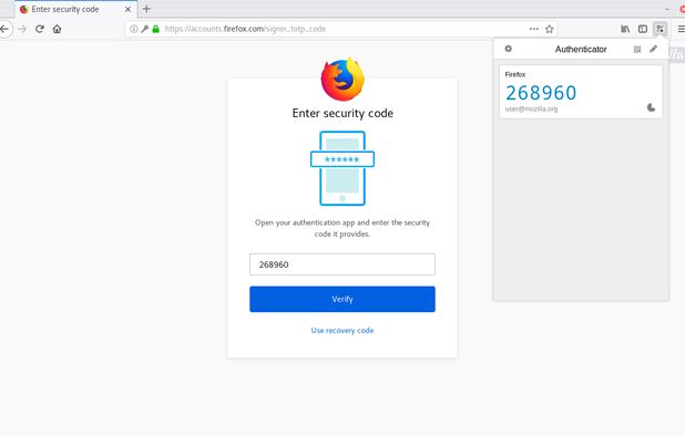 Authenticator Extension: Authenticator generates 2-Step Verification ...