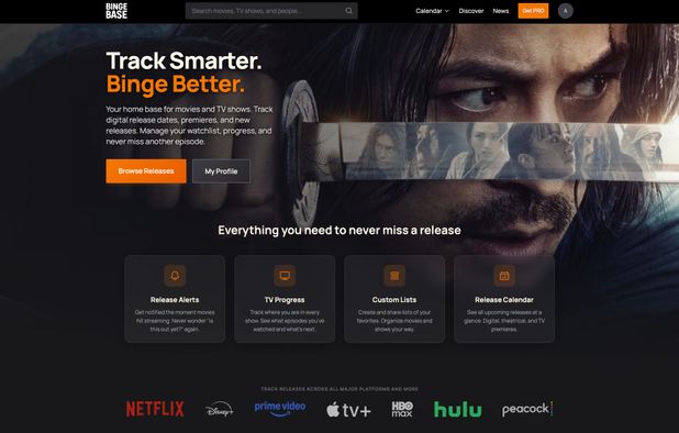 Binge Base Bingebase: Track movies and TV shows, get notified when they hit ...