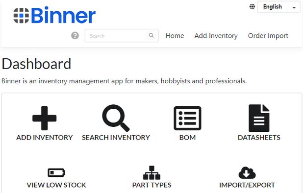 Binner: Open source parts inventory system for makers, electronics ...