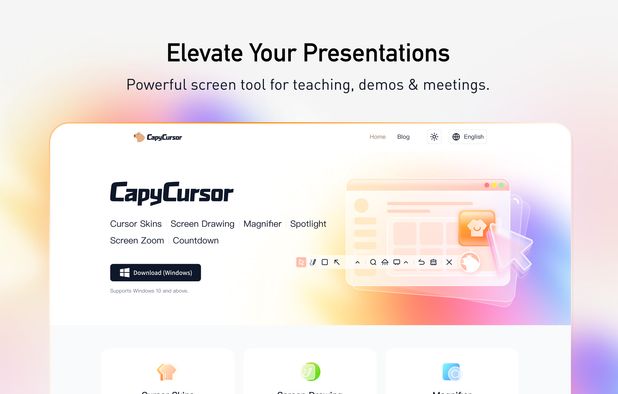 Cap Relspam CapyCursor: Lightweight tool for real-time screen annotation and zoom ...