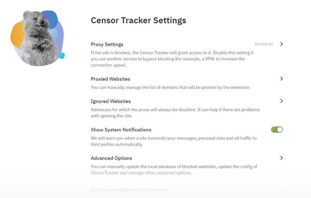 Censor Tracker: Censorship circumvention extension for Google Chrome ...