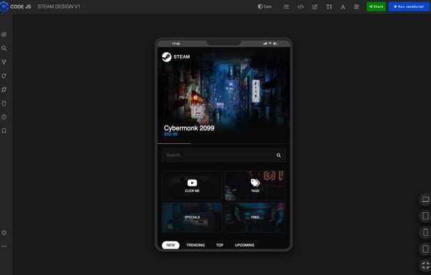 CodeJS: Powerful, free online code editor that serves as an excellent ...