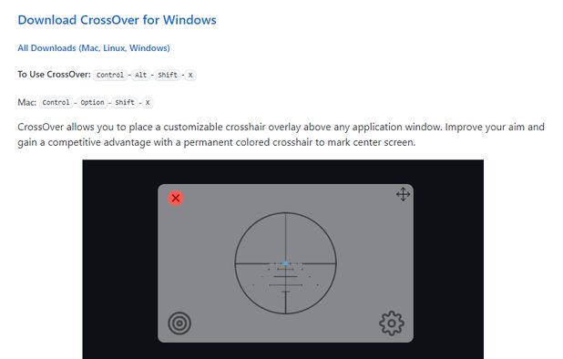 CrossOver: Crosshair Overlay: CrossOver allows you to place a ...