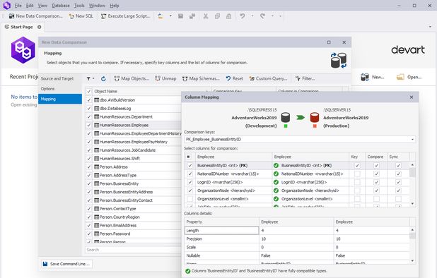 dbForge Data Compare for SQL Server: Tool to compare and sync data of ...