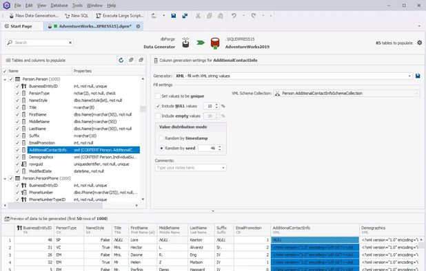 dbForge Data Generator for SQL Server: GUI tool for the fast generation ...