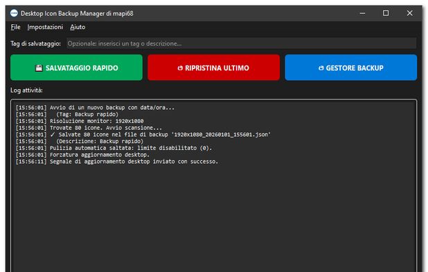 Desktop Icon Backup Manager: Utility that allows users to save, restore ...