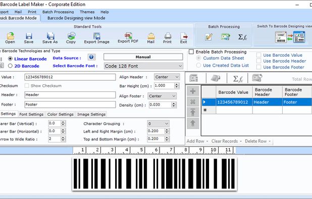 Excel Barcode Label Designing Software: Corporate barcode label maker ...