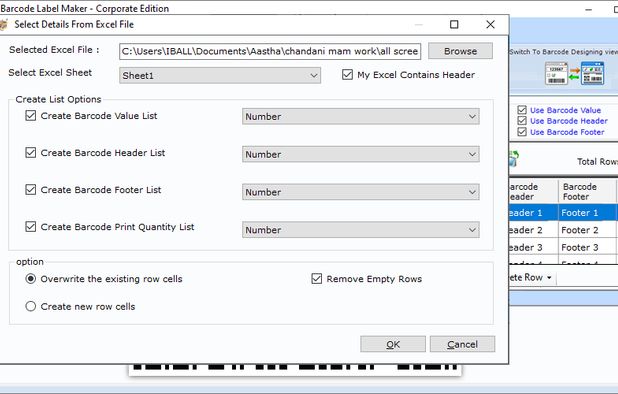 Excel Barcode Label Designing Software: Corporate barcode label maker ...