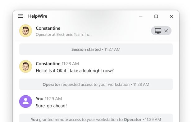 HelpWire: Remote desktop software for IT support: quick session start ...