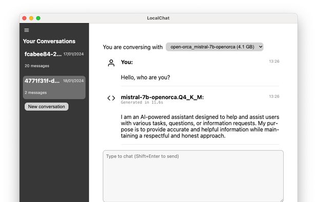 LocalChat: ChatGPT-like chat that runs on your computer | AlternativeTo