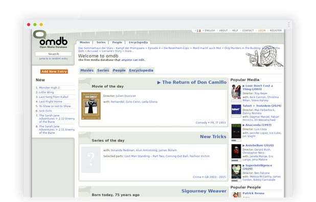 OMDB : (open media database) is a free database for film media ...