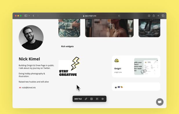 One Page screenshot 1