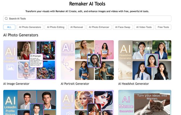Remaker Remaker AI: The ultimate destination for seamless, AI-driven image ...