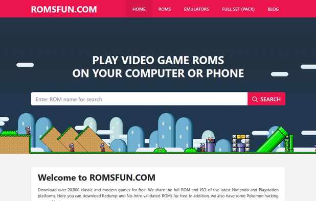 Romsfun: Play Retro ROMs Play Video Game Roms on your Computer or Phone ...