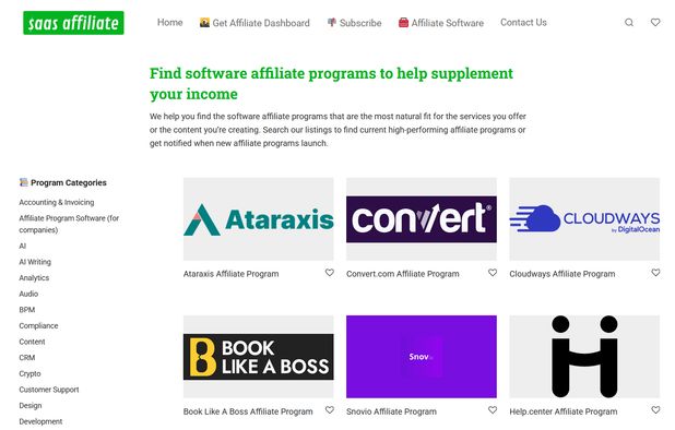 SaaS Affiliate: Discover software affiliate programs that match your ...