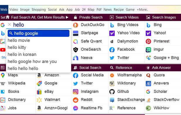 SearchAll: All in one search engines website and android app ...