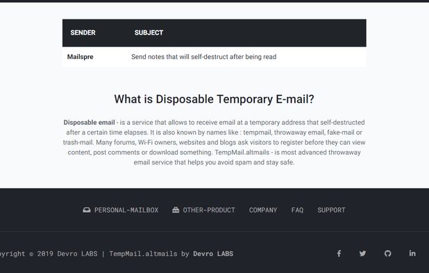 TempMail.altmails: Disposable temporary email addresses that you can ...