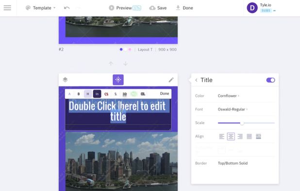 Tyle: Template-based image and video creator for social content ...