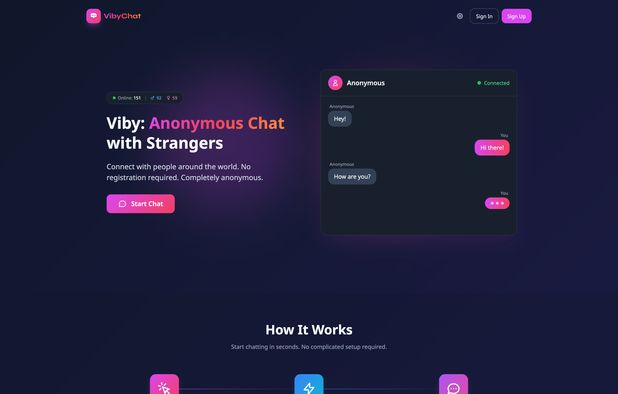 Stramer Chat Viby Chat: Anonymous stranger chat platform for instant random ...