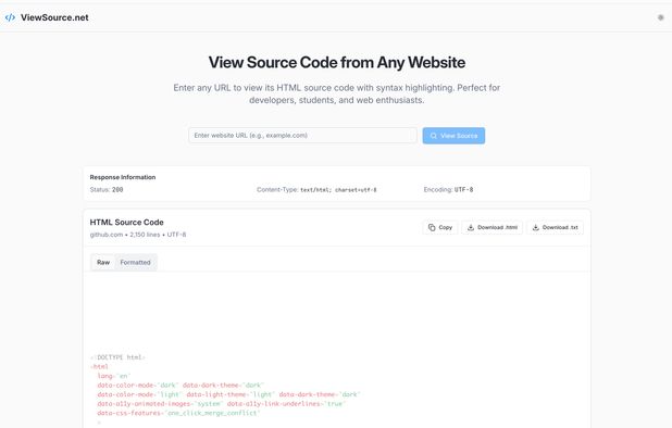 ViewSource.net: – paste any URL to see clean, pretty HTML/CSS/JS with ...