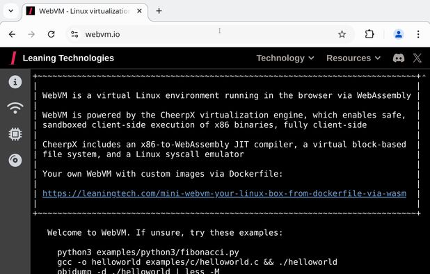 WebVM: Client-side HTML5/WebAssembly virtual environment | AlternativeTo