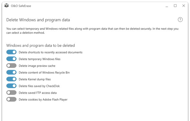 O&O SafeErase screenshot 1