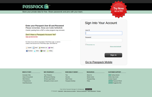 Passpack screenshot 1