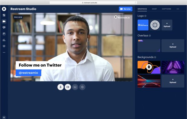 Restream Studio – Easily broadcast professional live streams from your browser.