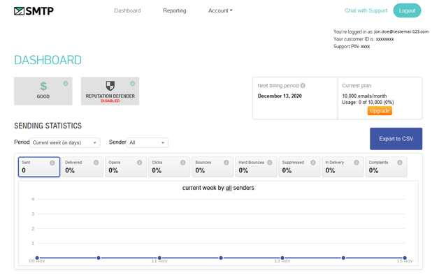SMTP.com screenshot 1