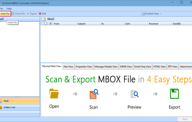 SysTools MBOX Converter screenshot 1