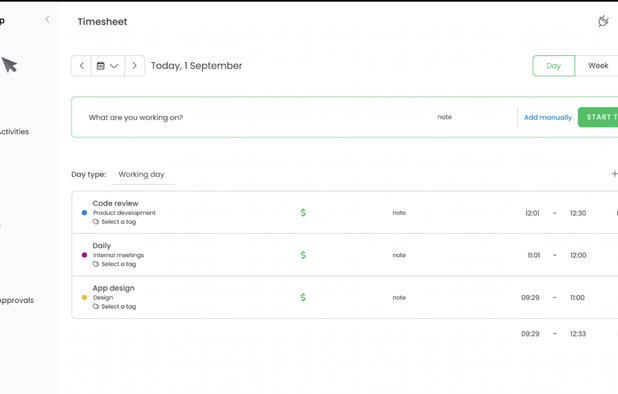 TimeCamp screenshot 1