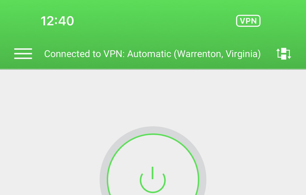 Screenshot of iOS app