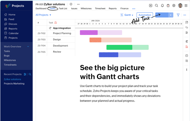 Zoho Projects screenshot 1